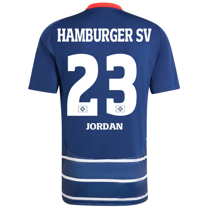 Heren Dominik Jordan #23 Donkerblauw Uitshirt Uittenue 2024/25 T-Shirt