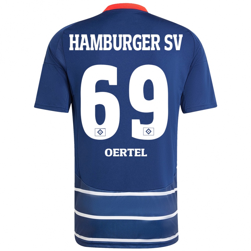 Heren Jan Oertel #69 Donkerblauw Uitshirt Uittenue 2024/25 T-Shirt