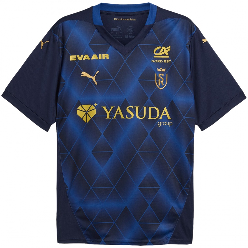 Heren Valentin Taramelli #0 Marineblauw Goud Uitshirt Uittenue 2024/25 T-Shirt