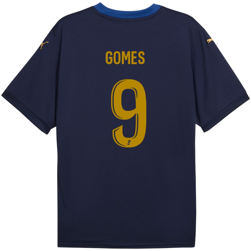 Heren Mélissa Gomes #9 Marineblauw Goud Uitshirt Uittenue 2024/25 T-Shirt