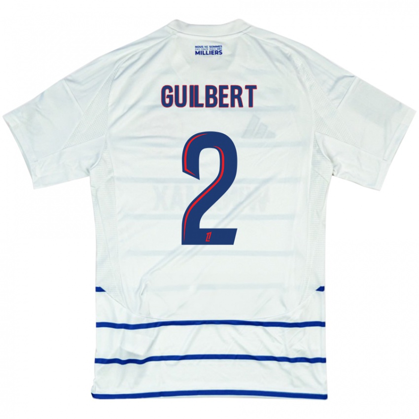 Heren Frédéric Guilbert #2 Wit Blauw Uitshirt Uittenue 2024/25 T-Shirt