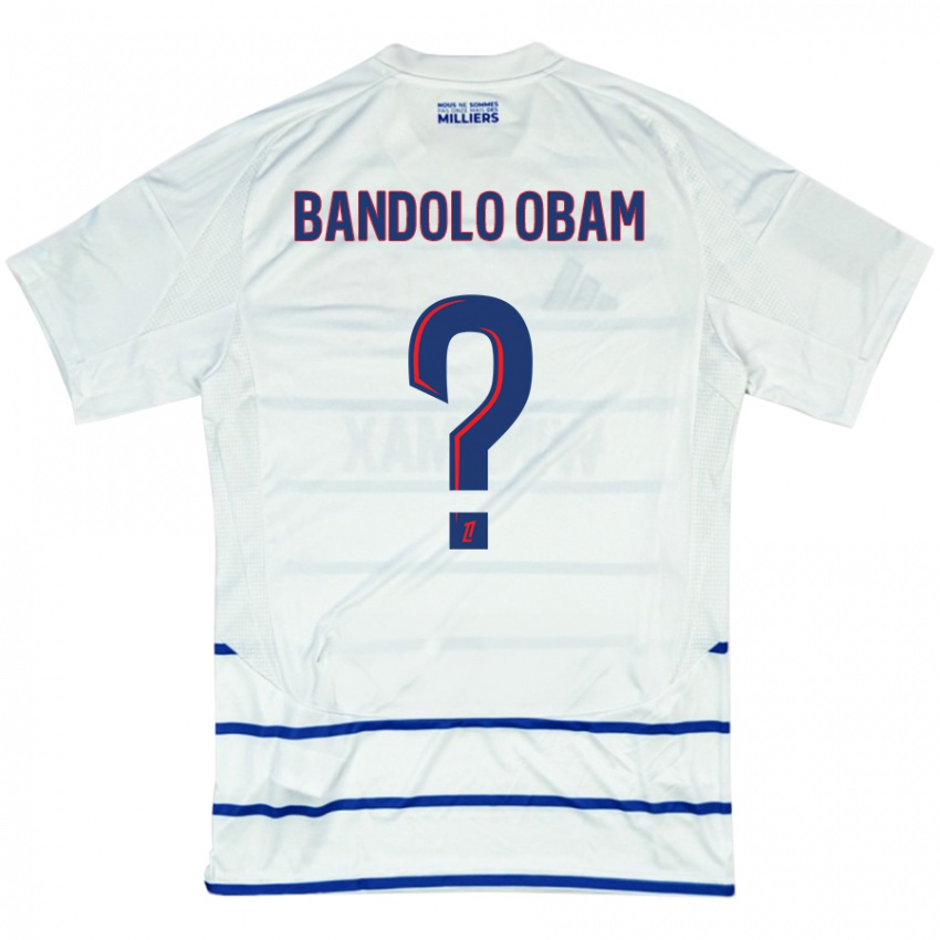 Heren Randy Bandolo Obam #0 Wit Blauw Uitshirt Uittenue 2024/25 T-Shirt