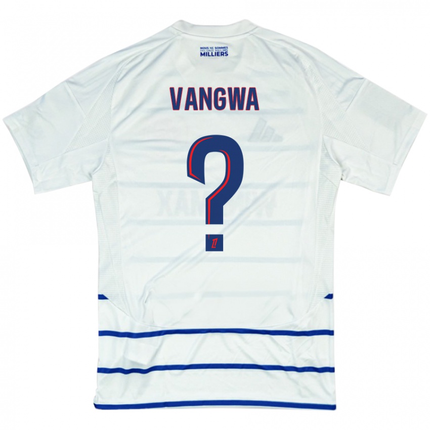 Heren Jilva Vangwa #0 Wit Blauw Uitshirt Uittenue 2024/25 T-Shirt