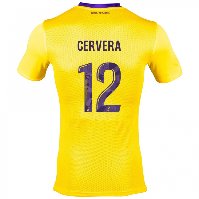 Heren Laurianne Cervera #12 Geel Paars Uitshirt Uittenue 2024/25 T-Shirt