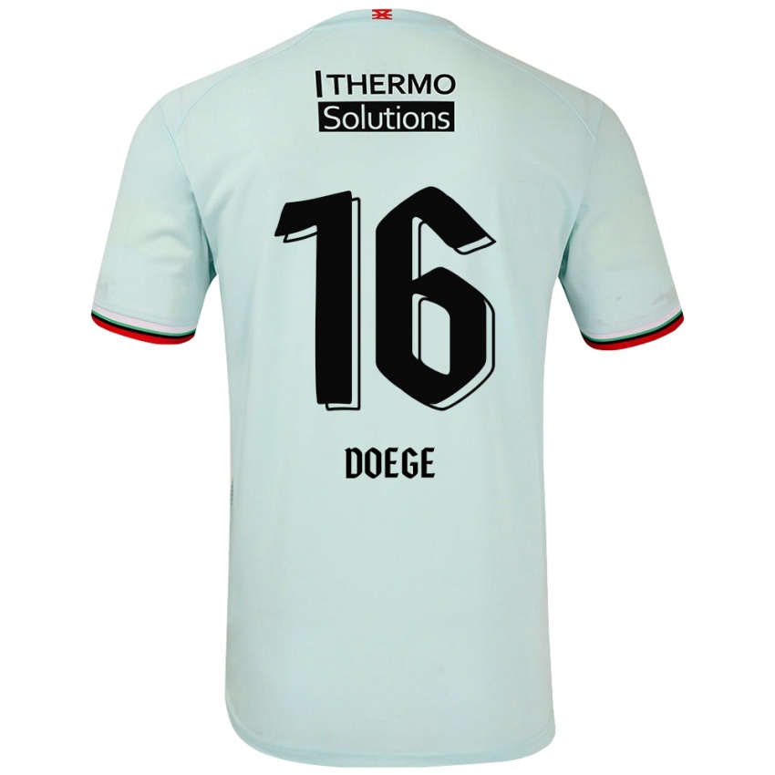 Heren Leonie Doege #16 Lichtgroen Uitshirt Uittenue 2024/25 T-Shirt