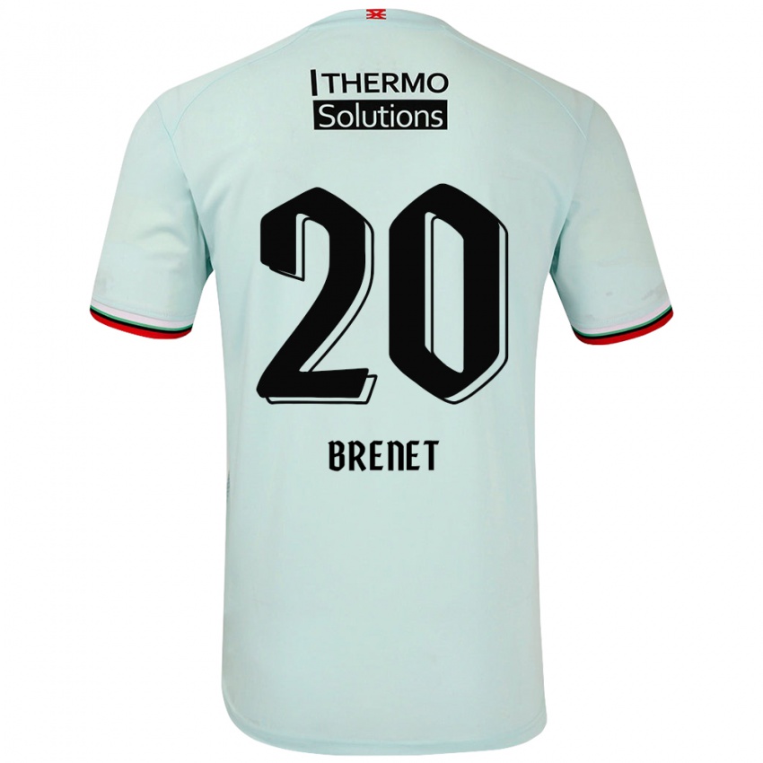 Heren Joshua Brenet #20 Lichtgroen Uitshirt Uittenue 2024/25 T-Shirt