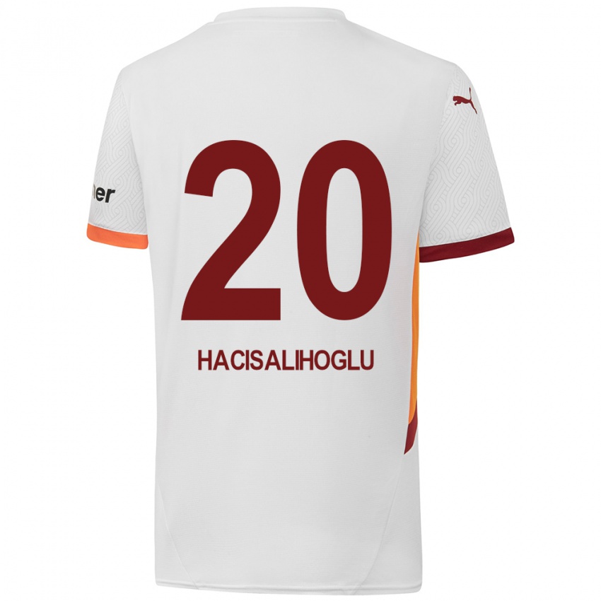 Heren Arda Hacisalihoglu #20 Wit Geel Rood Uitshirt Uittenue 2024/25 T-Shirt