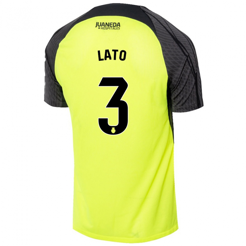 Heren Toni Lato #3 Fluorescerend Groen Zwart Uitshirt Uittenue 2024/25 T-Shirt