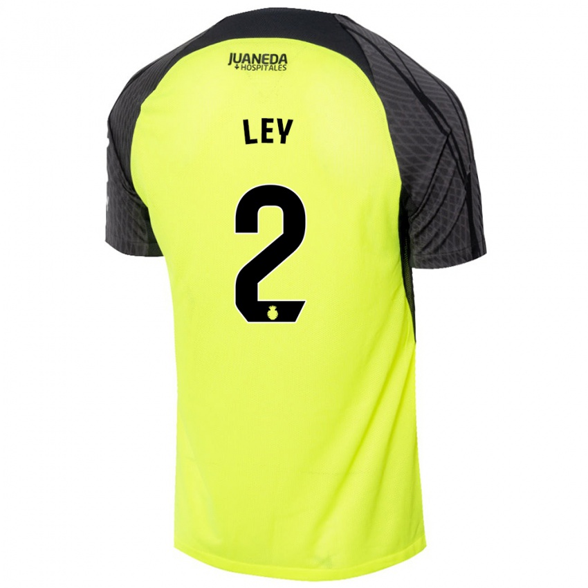 Heren Yuzún Ley #2 Fluorescerend Groen Zwart Uitshirt Uittenue 2024/25 T-Shirt