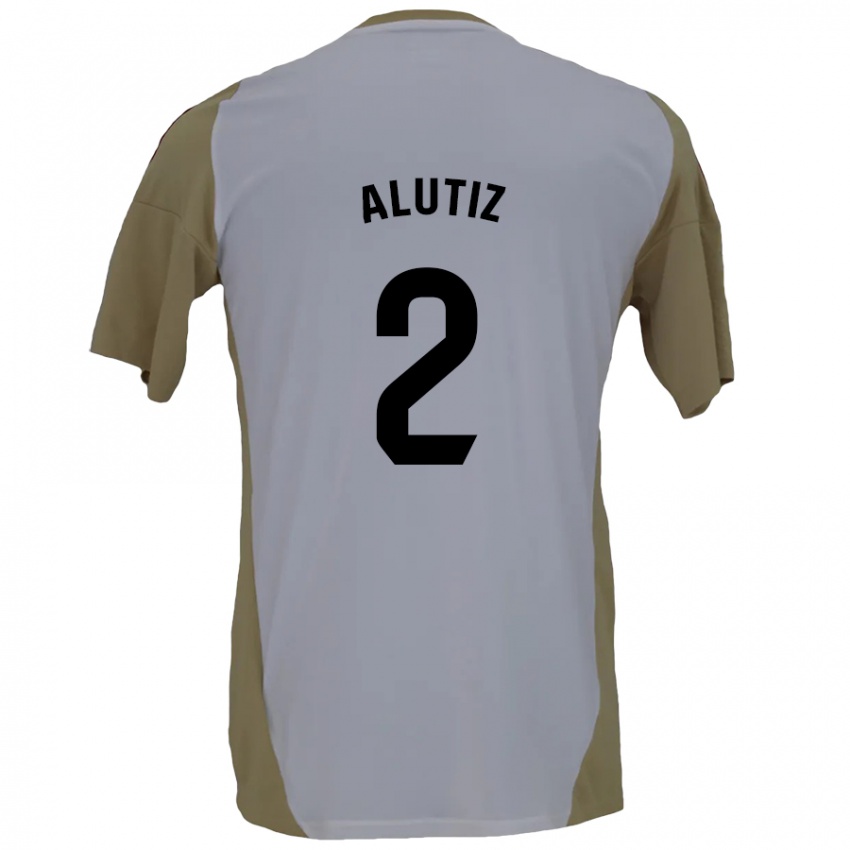 Heren Hodei Alutiz #2 Bruin Wit Uitshirt Uittenue 2024/25 T-Shirt