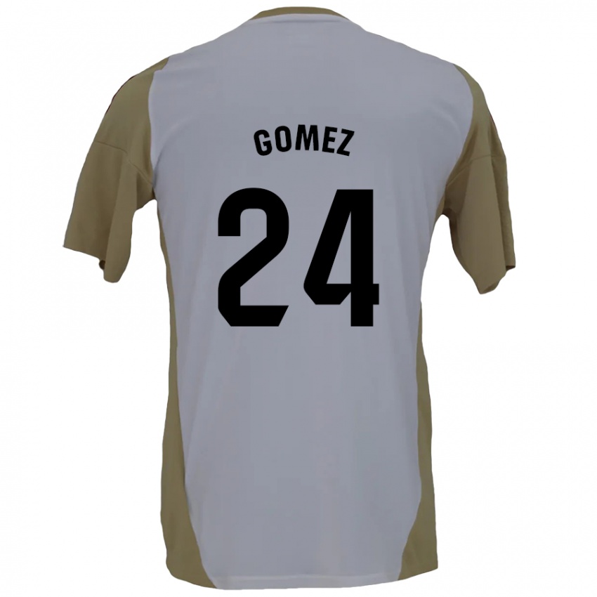 Heren Jonathan Gómez #24 Bruin Wit Uitshirt Uittenue 2024/25 T-Shirt