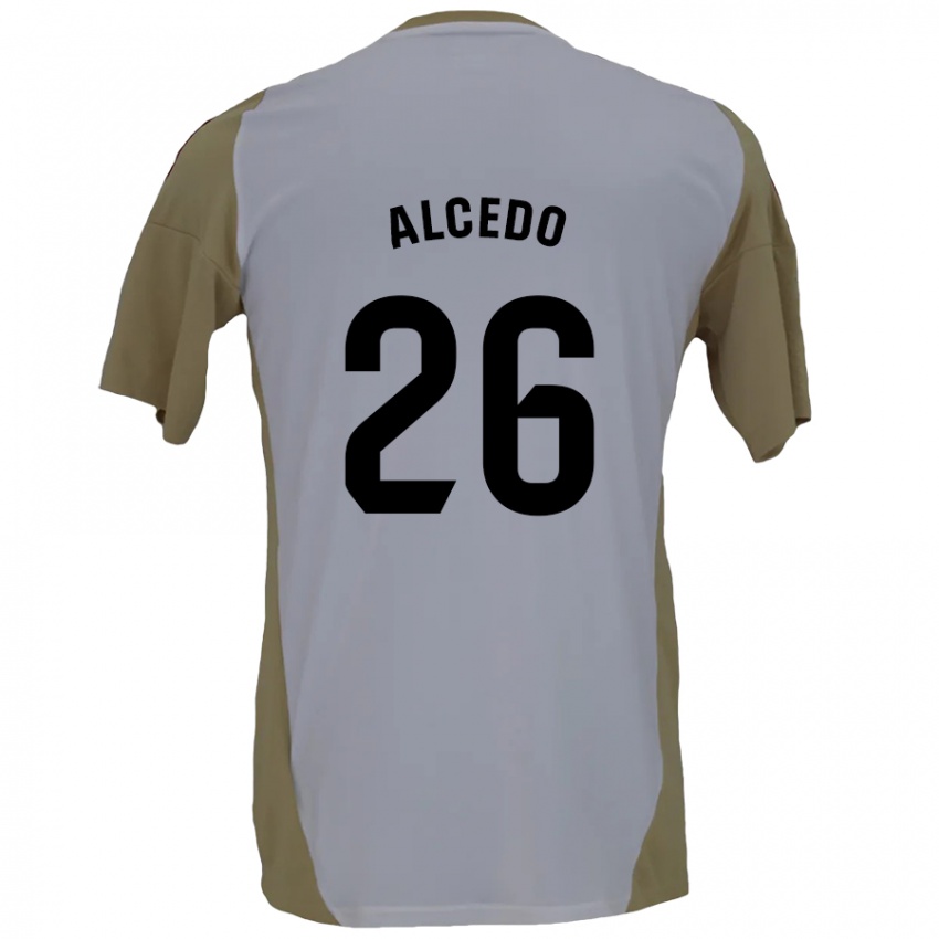 Heren Juan María Alcedo #26 Bruin Wit Uitshirt Uittenue 2024/25 T-Shirt