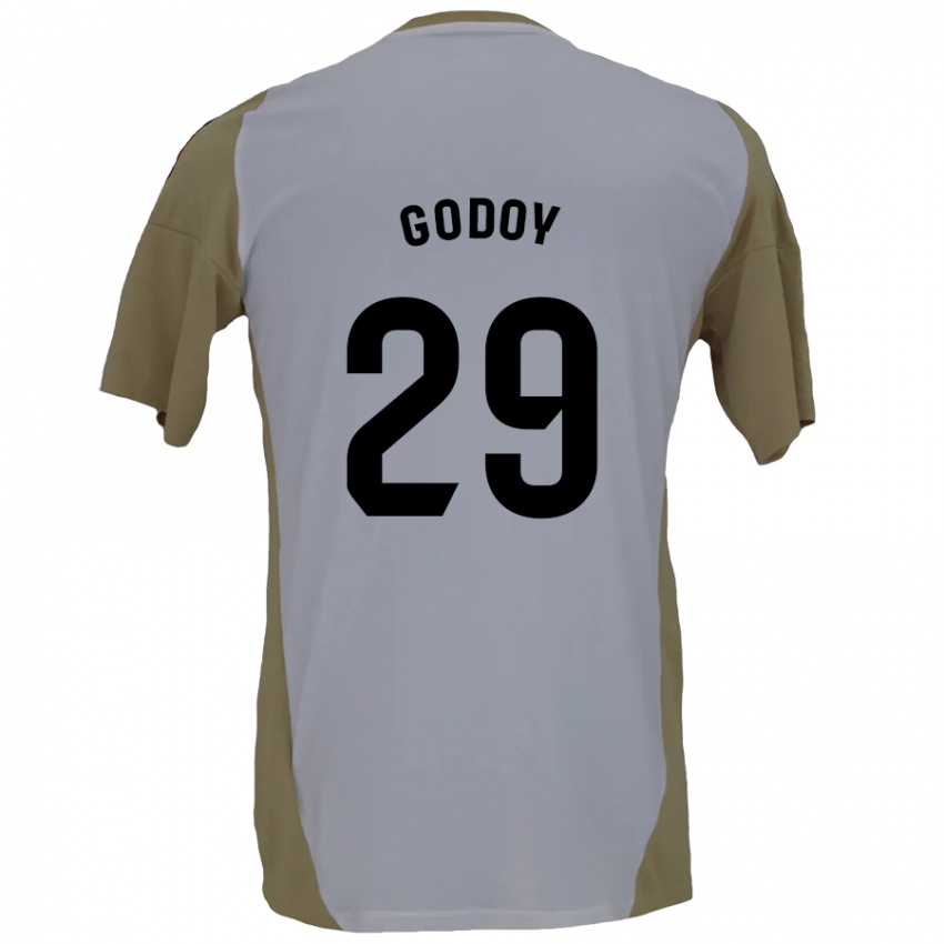 Heren Alan Godoy #29 Bruin Wit Uitshirt Uittenue 2024/25 T-Shirt