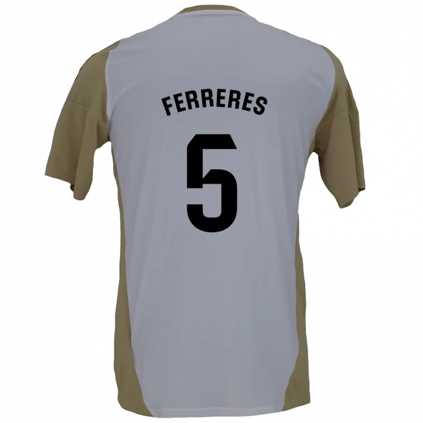 Heren Manolo Ferreres #5 Bruin Wit Uitshirt Uittenue 2024/25 T-Shirt