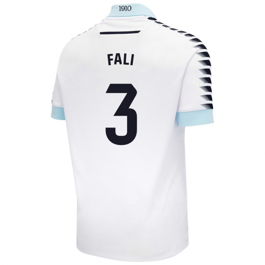 Heren Fali #3 Wit Blauw Uitshirt Uittenue 2024/25 T-Shirt