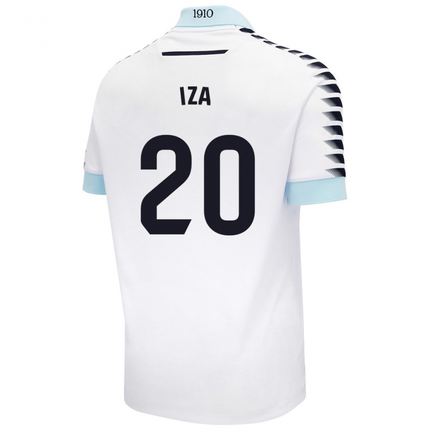 Heren Iza Carcelén #20 Wit Blauw Uitshirt Uittenue 2024/25 T-Shirt