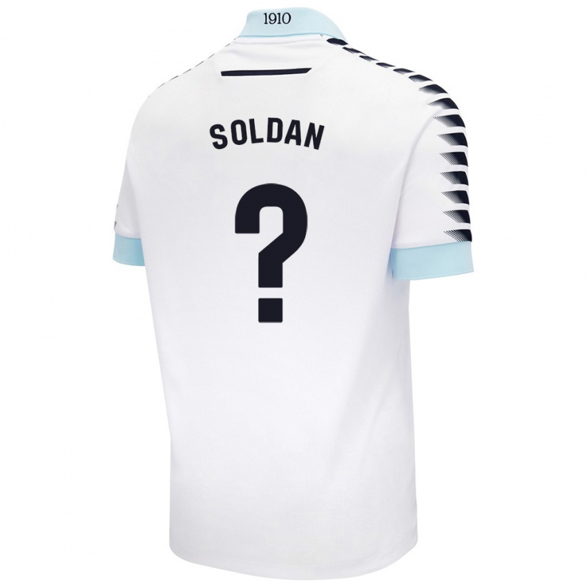 Heren Iván Soldán #0 Wit Blauw Uitshirt Uittenue 2024/25 T-Shirt