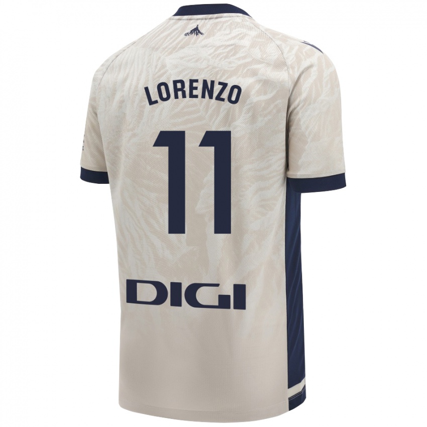 Heren Nowend Lorenzo #11 Lichtgrijs Uitshirt Uittenue 2024/25 T-Shirt