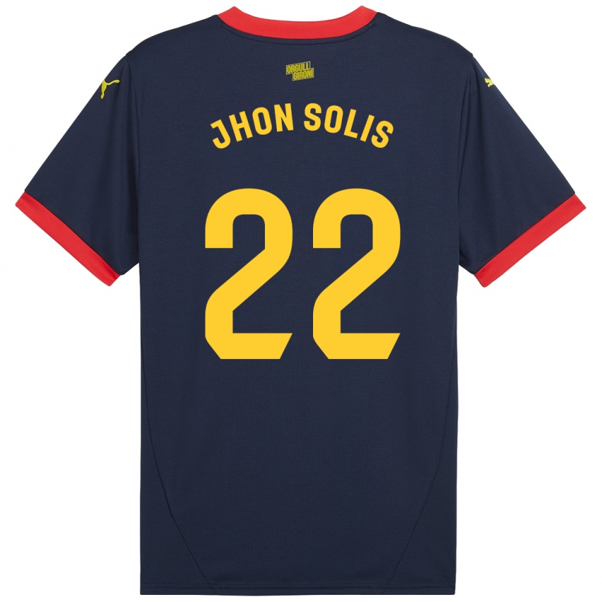 Heren Jhon Solís #22 Marineblauw Uitshirt Uittenue 2024/25 T-Shirt