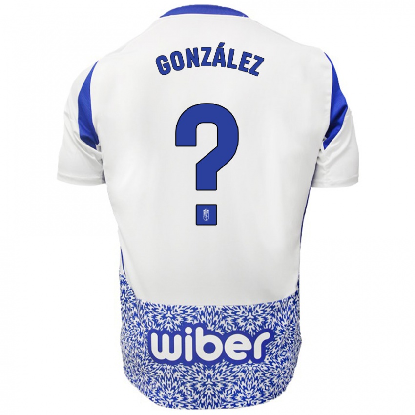 Heren Pablo González #0 Wit Blauw Uitshirt Uittenue 2024/25 T-Shirt