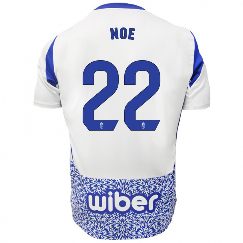 Heren Noe #22 Wit Blauw Uitshirt Uittenue 2024/25 T-Shirt