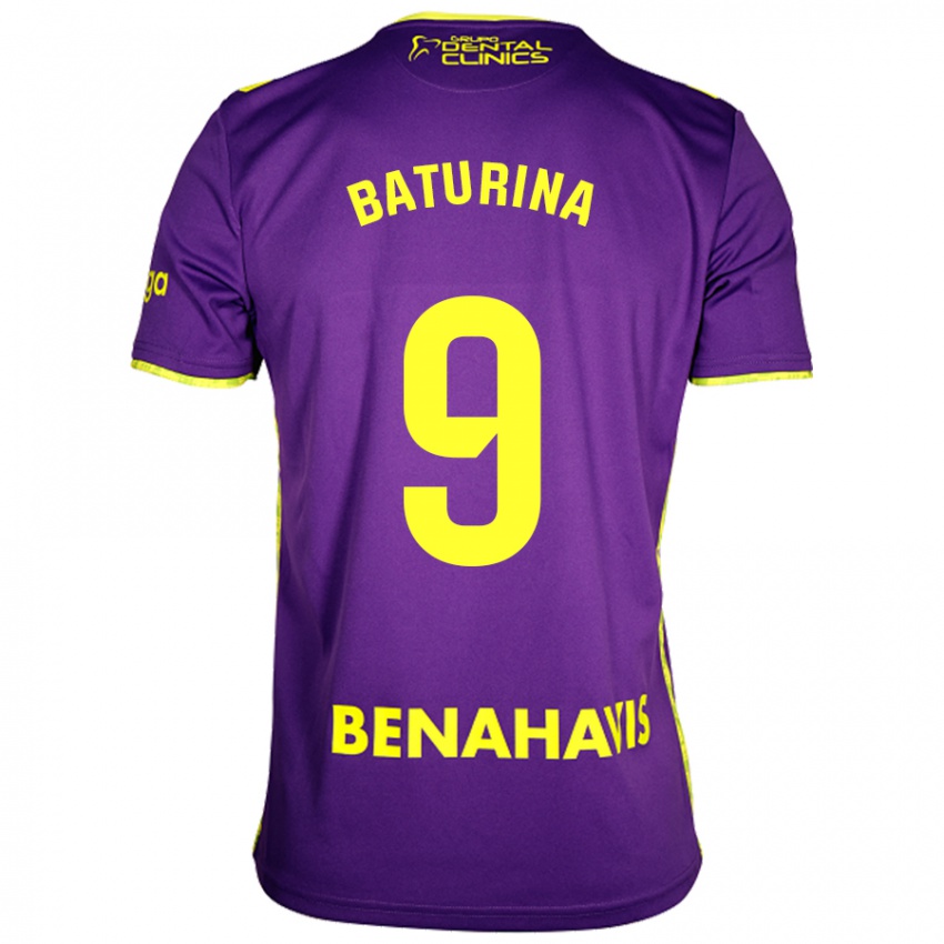 Heren Roko Baturina #9 Paars Geel Uitshirt Uittenue 2024/25 T-Shirt