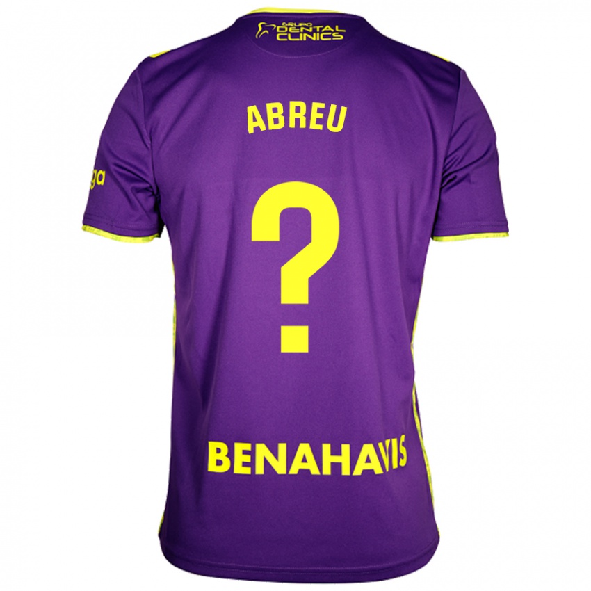 Heren Marco Abreu #0 Paars Geel Uitshirt Uittenue 2024/25 T-Shirt