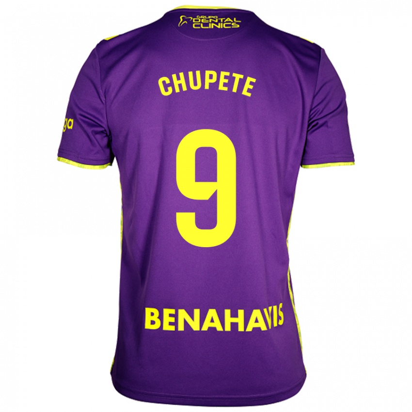 Heren Chupete #9 Paars Geel Uitshirt Uittenue 2024/25 T-Shirt