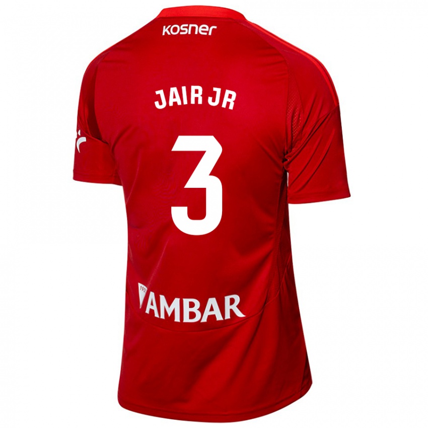 Heren Jair Amador #3 Wit Blauw Uitshirt Uittenue 2024/25 T-Shirt