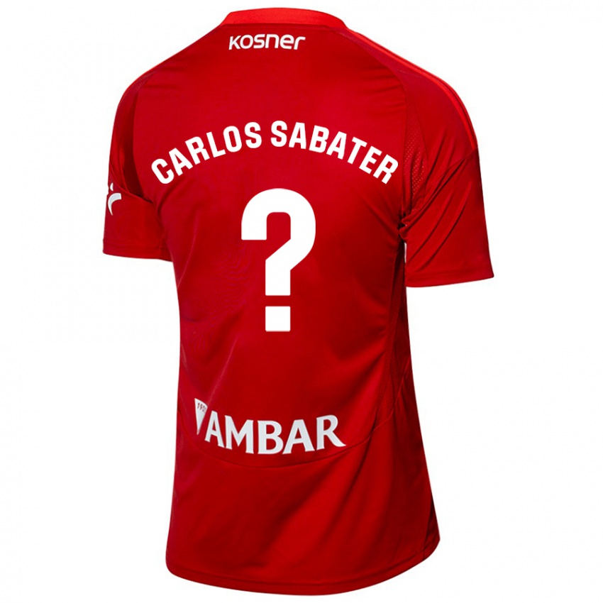 Heren Juan Carlos Sabater #0 Wit Blauw Uitshirt Uittenue 2024/25 T-Shirt