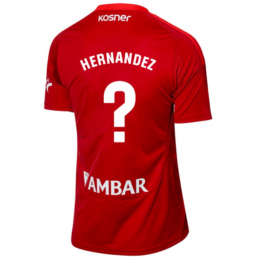 Heren Diego Hernández #0 Wit Blauw Uitshirt Uittenue 2024/25 T-Shirt