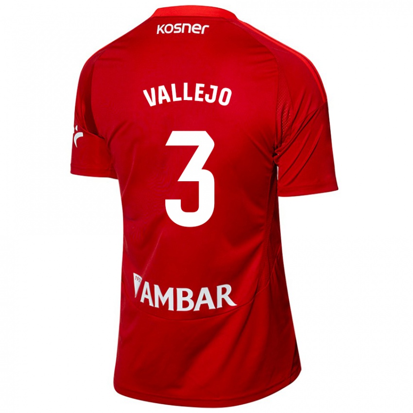 Heren Jaime Vallejo #3 Wit Blauw Uitshirt Uittenue 2024/25 T-Shirt