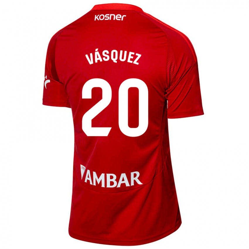 Heren José Vásquez #20 Wit Blauw Uitshirt Uittenue 2024/25 T-Shirt