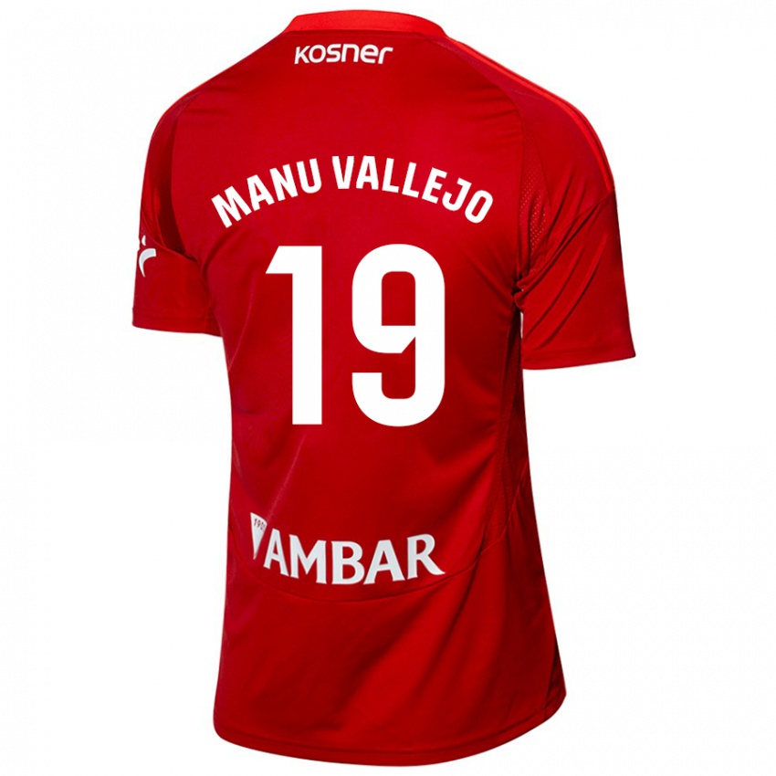 Heren Manu Vallejo #19 Wit Blauw Uitshirt Uittenue 2024/25 T-Shirt