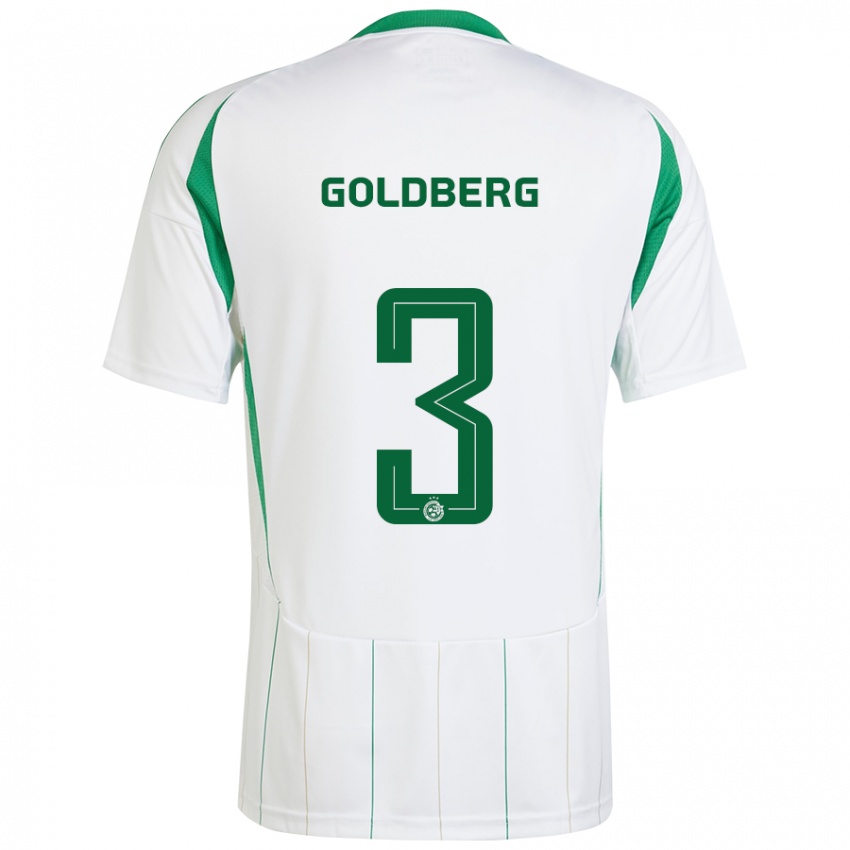 Heren Shon Goldberg #3 Witgroen Uitshirt Uittenue 2024/25 T-Shirt