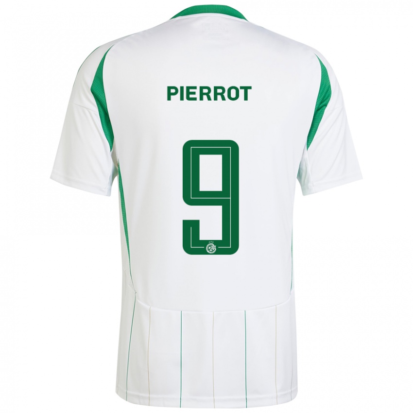 Heren Frantzdy Pierrot #9 Witgroen Uitshirt Uittenue 2024/25 T-Shirt