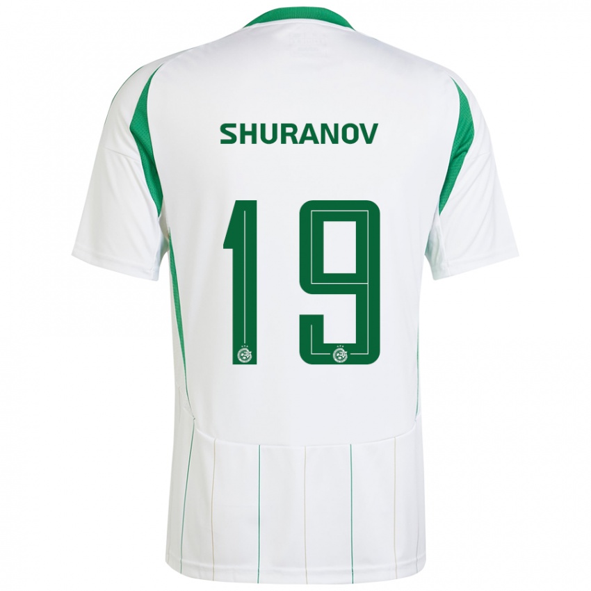 Heren Erik Shuranov #19 Witgroen Uitshirt Uittenue 2024/25 T-Shirt