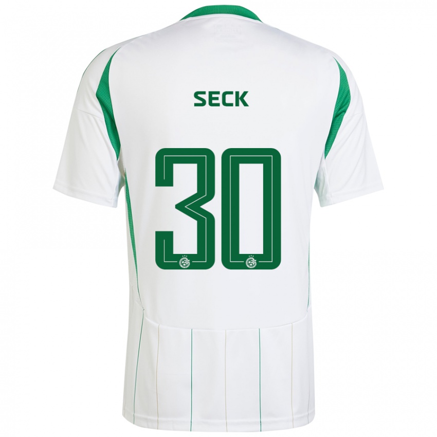 Heren Abdoulaye Seck #30 Witgroen Uitshirt Uittenue 2024/25 T-Shirt