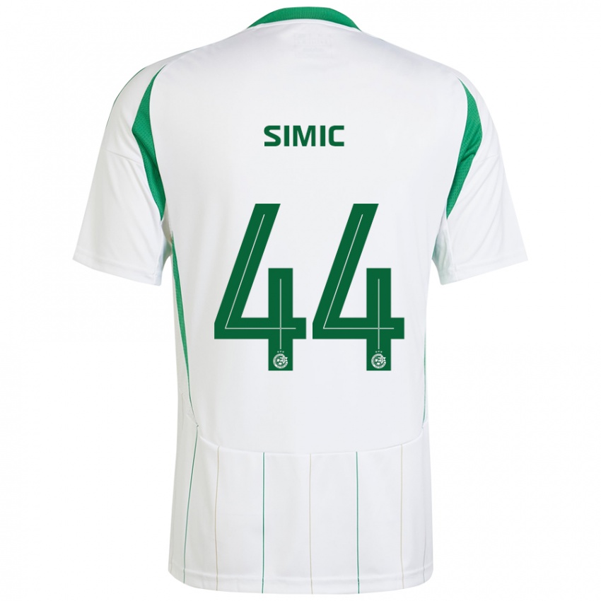 Heren Lorenco Simic #44 Witgroen Uitshirt Uittenue 2024/25 T-Shirt