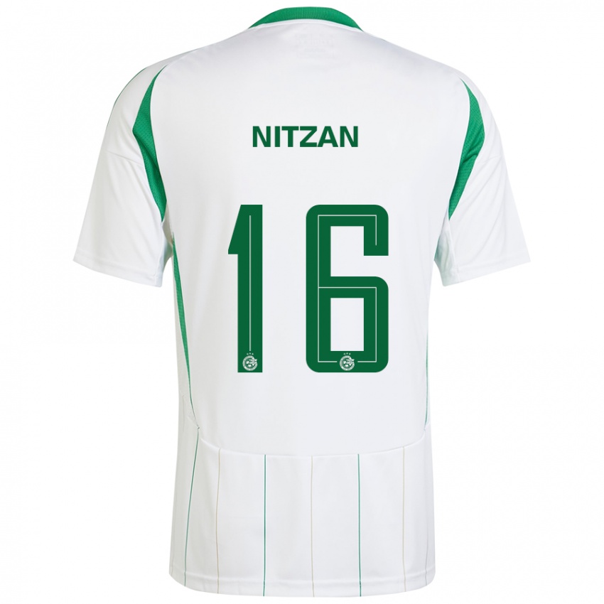 Heren Itamar Nitzan #16 Witgroen Uitshirt Uittenue 2024/25 T-Shirt