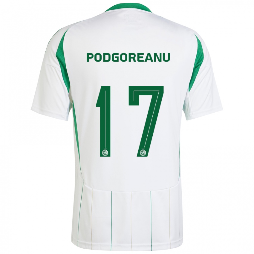 Heren Suf Podgoreanu #17 Witgroen Uitshirt Uittenue 2024/25 T-Shirt