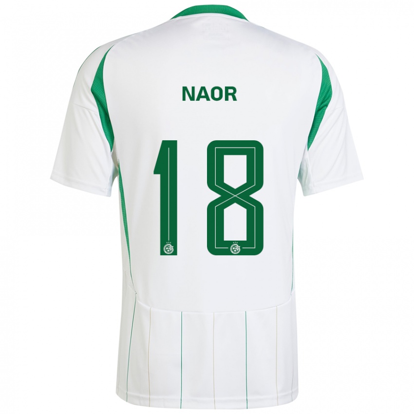 Heren Goni Naor #18 Witgroen Uitshirt Uittenue 2024/25 T-Shirt