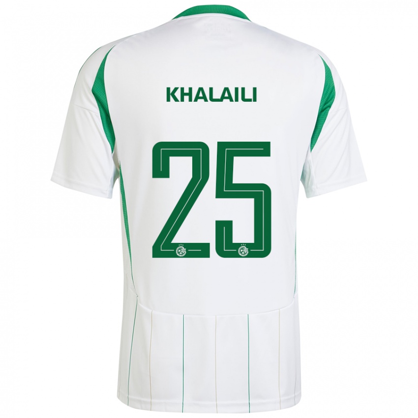 Heren Anan Khalaili #25 Witgroen Uitshirt Uittenue 2024/25 T-Shirt