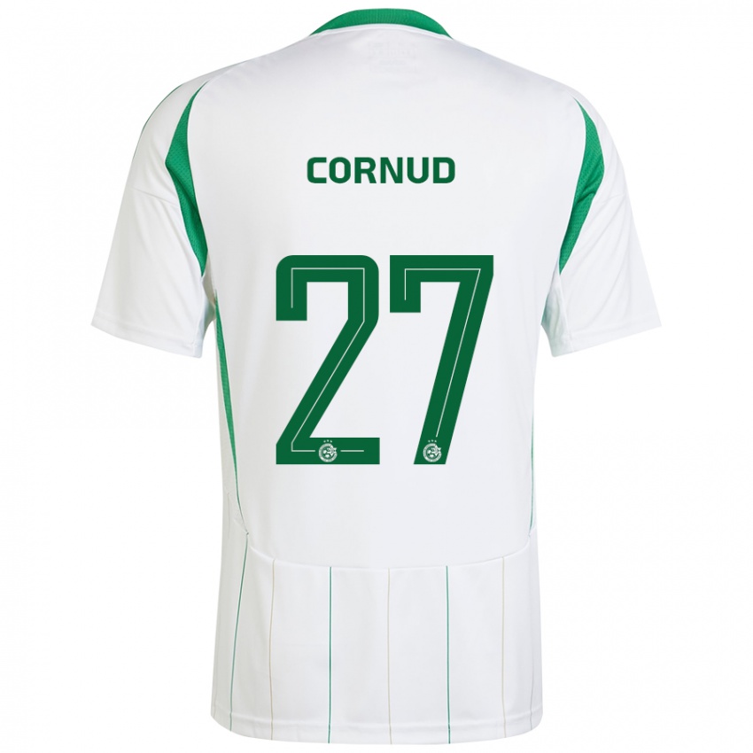 Heren Pierre Cornud #27 Witgroen Uitshirt Uittenue 2024/25 T-Shirt