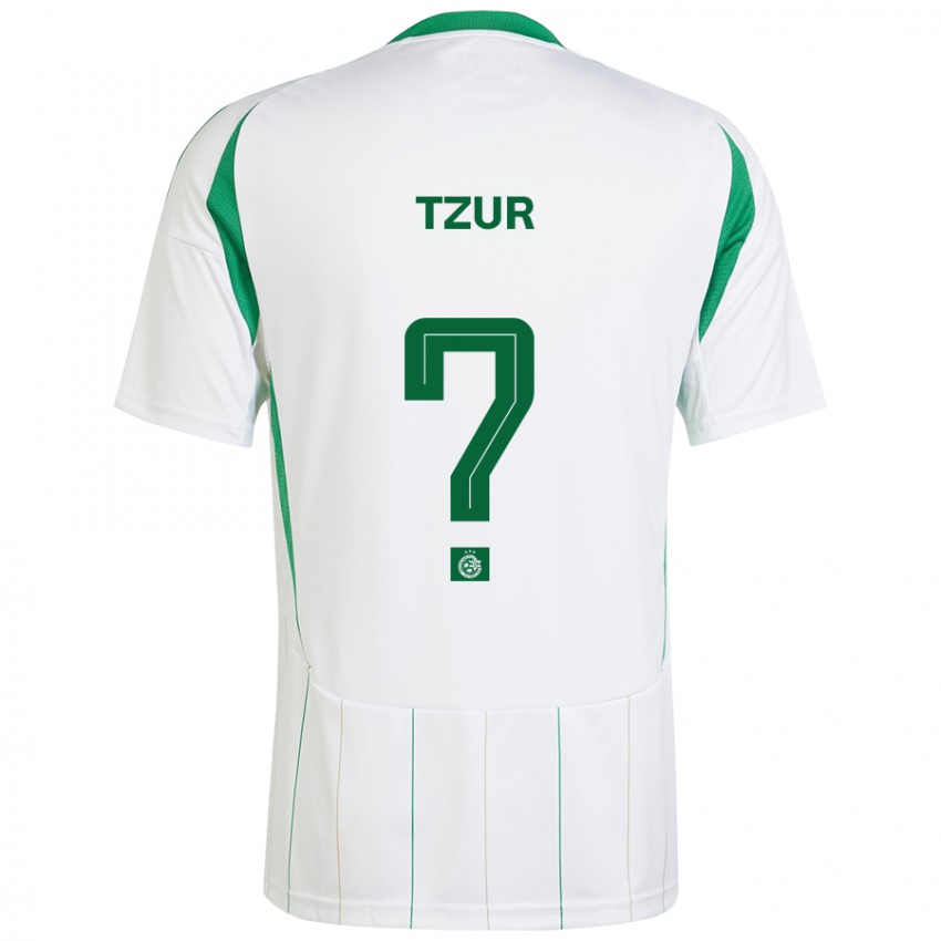 Heren Adi Tzur #0 Witgroen Uitshirt Uittenue 2024/25 T-Shirt