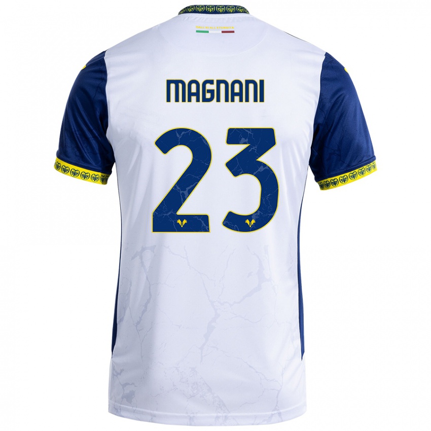 Heren Giangiacomo Magnani #23 Witblauw Uitshirt Uittenue 2024/25 T-Shirt