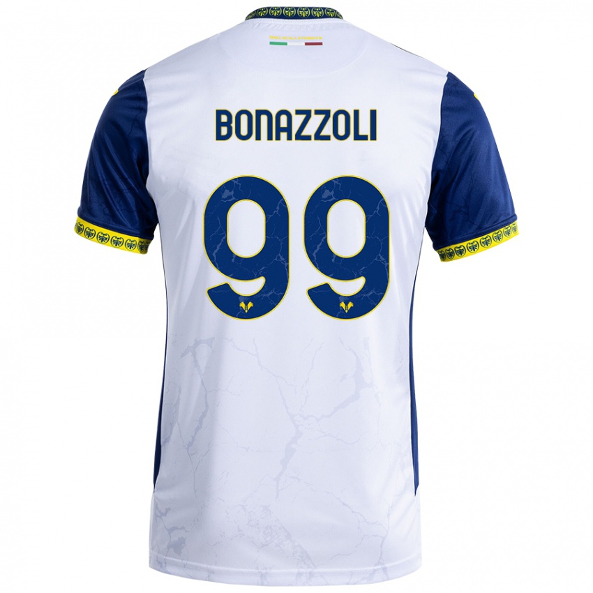 Heren Federico Bonazzoli #99 Witblauw Uitshirt Uittenue 2024/25 T-Shirt