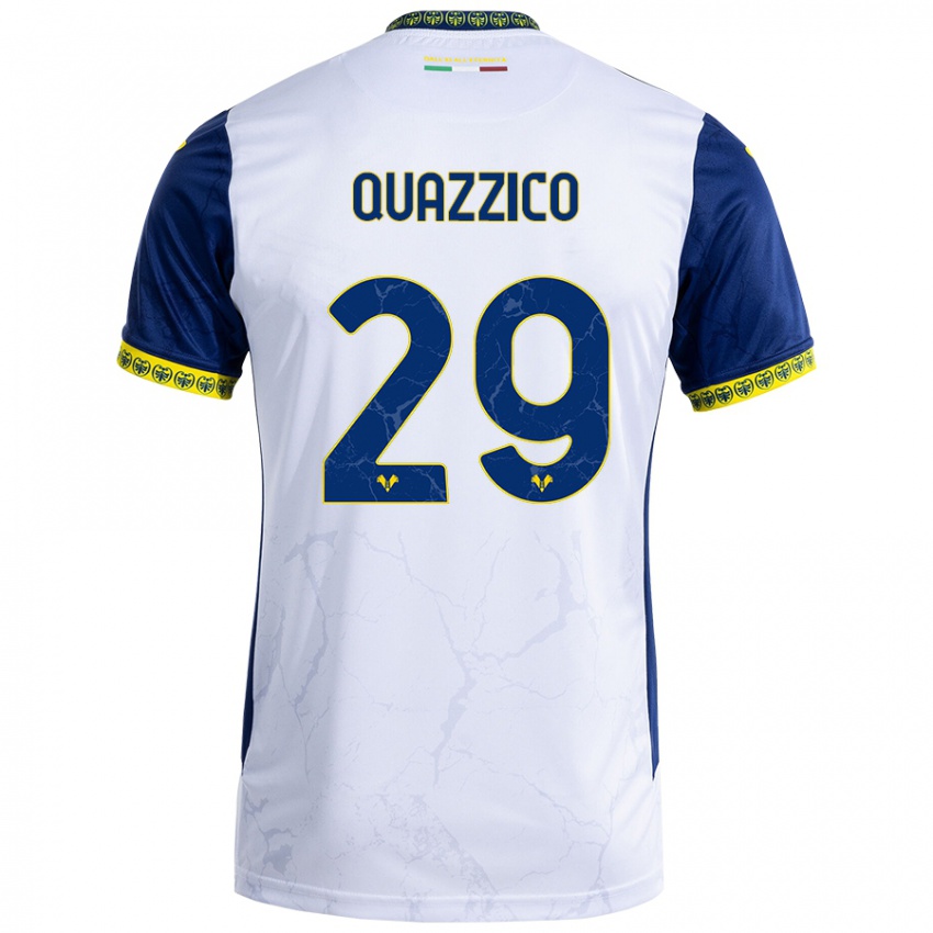 Heren Francesca Quazzico #29 Witblauw Uitshirt Uittenue 2024/25 T-Shirt