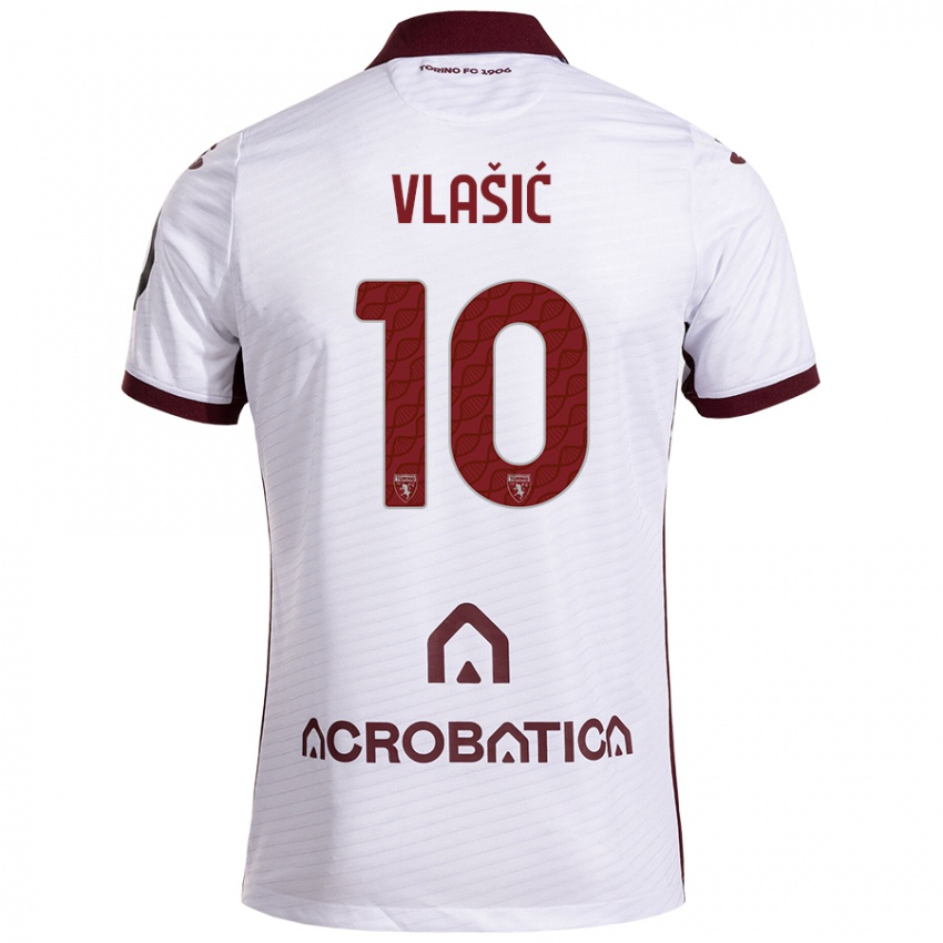 Heren Nikola Vlašić #10 Wit Kastanjebruin Uitshirt Uittenue 2024/25 T-Shirt