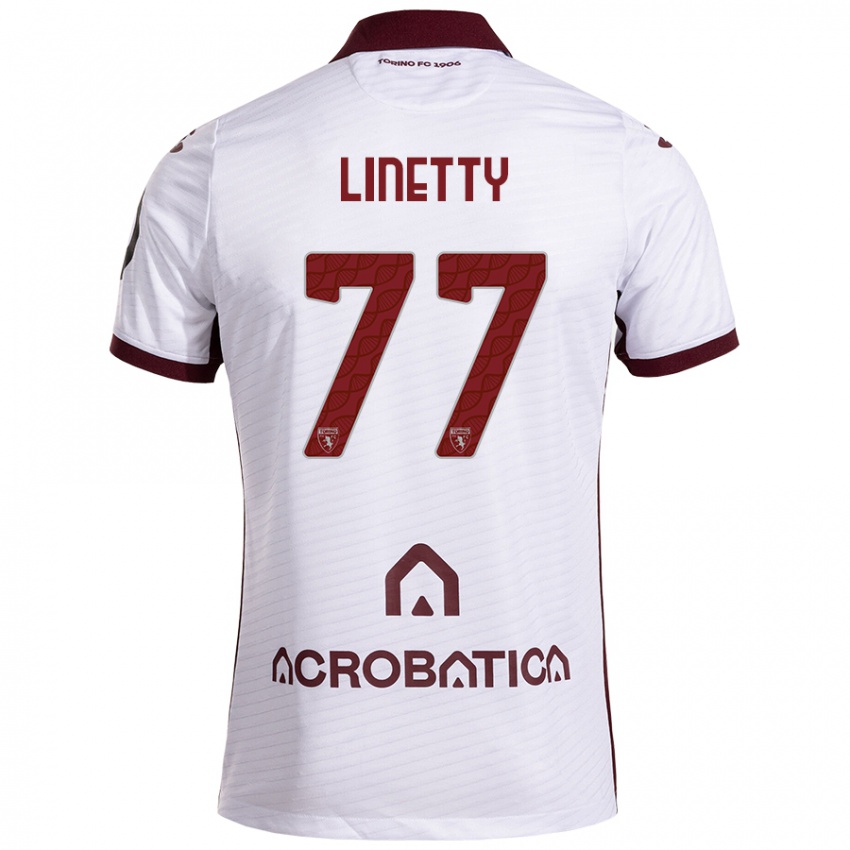 Heren Karol Linetty #77 Wit Kastanjebruin Uitshirt Uittenue 2024/25 T-Shirt